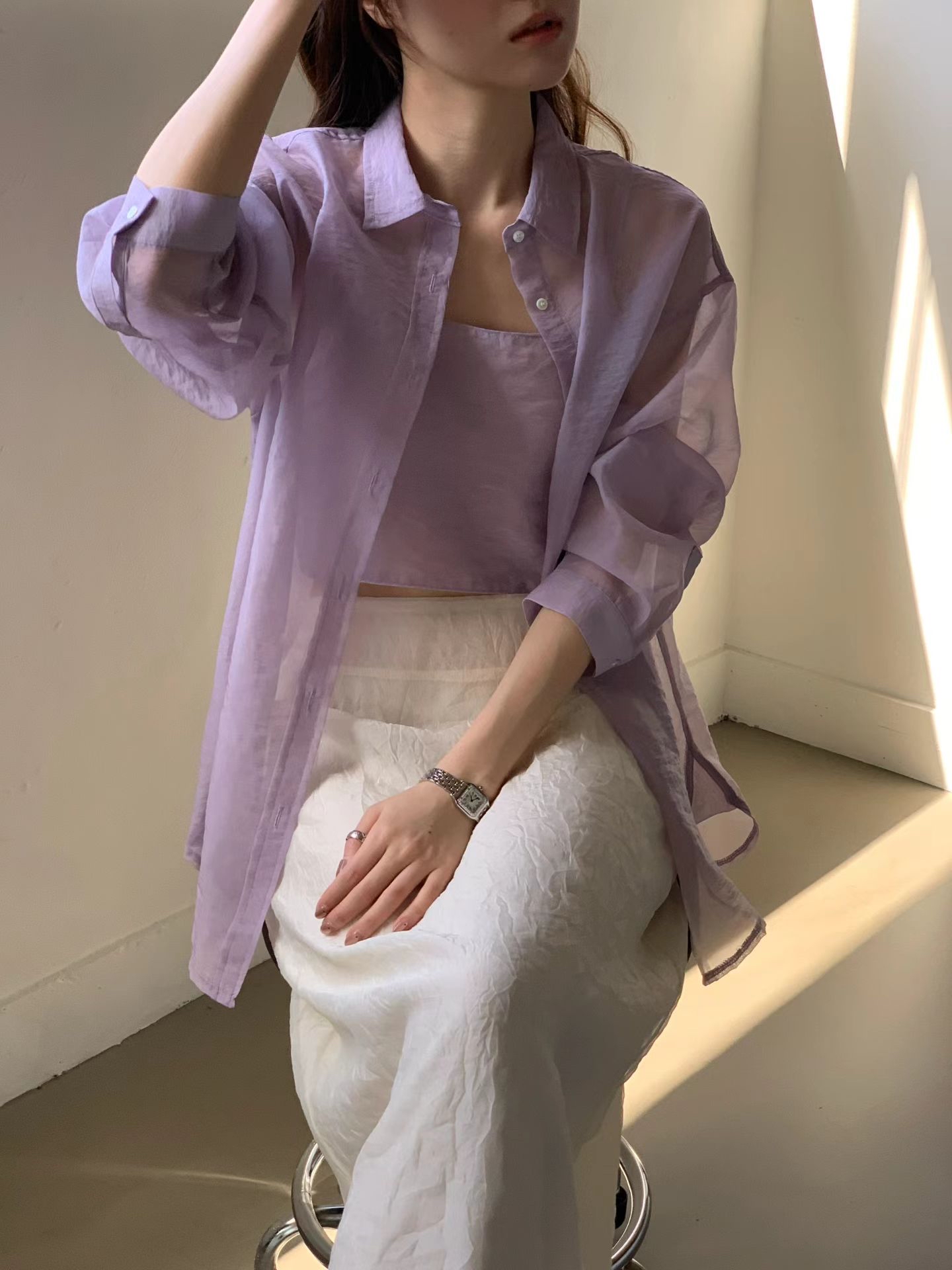 🇰🇷東大門女裝 | Organza shirt 