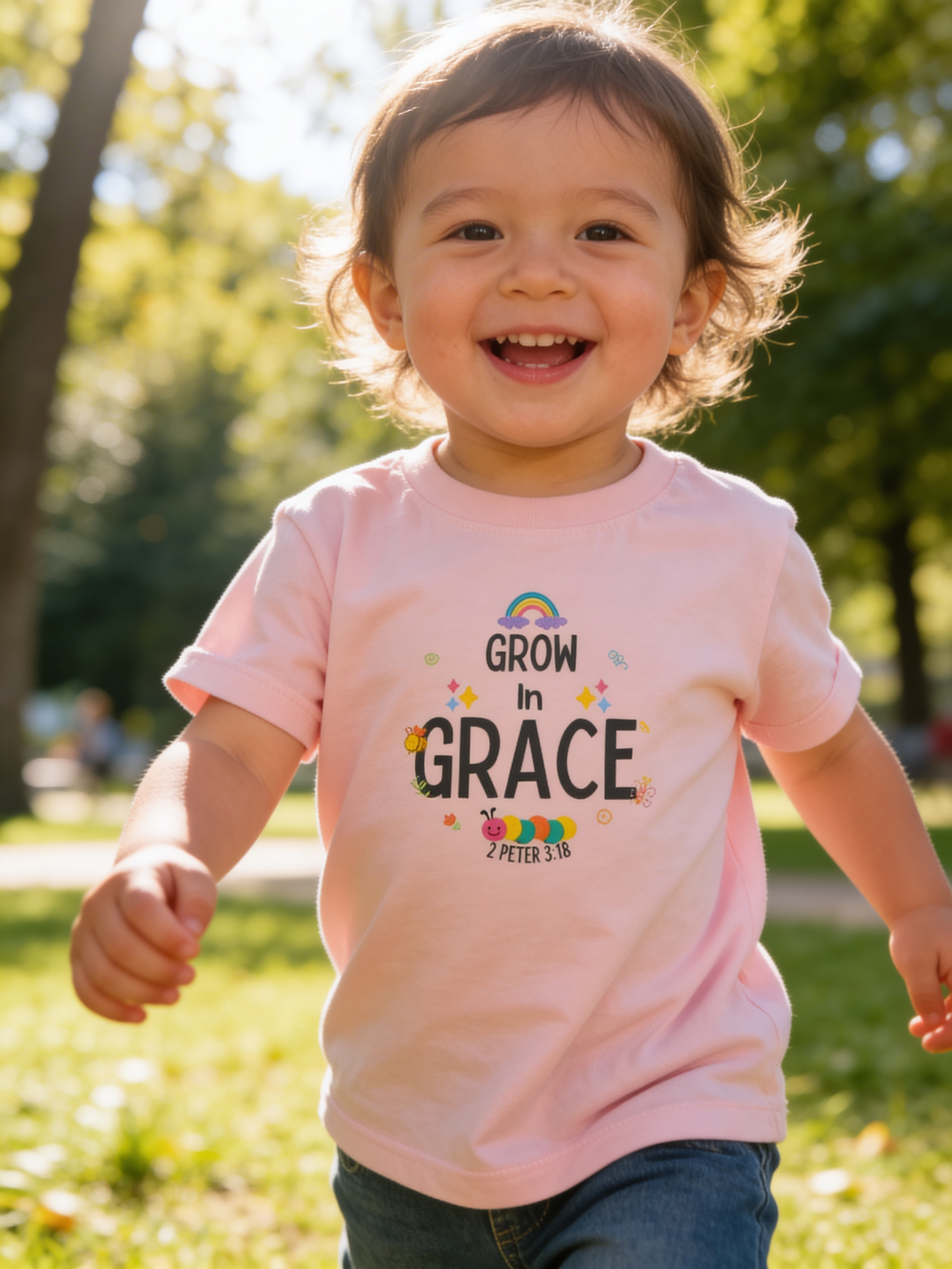 「Grow in Grace」夏日純棉短袖T恤