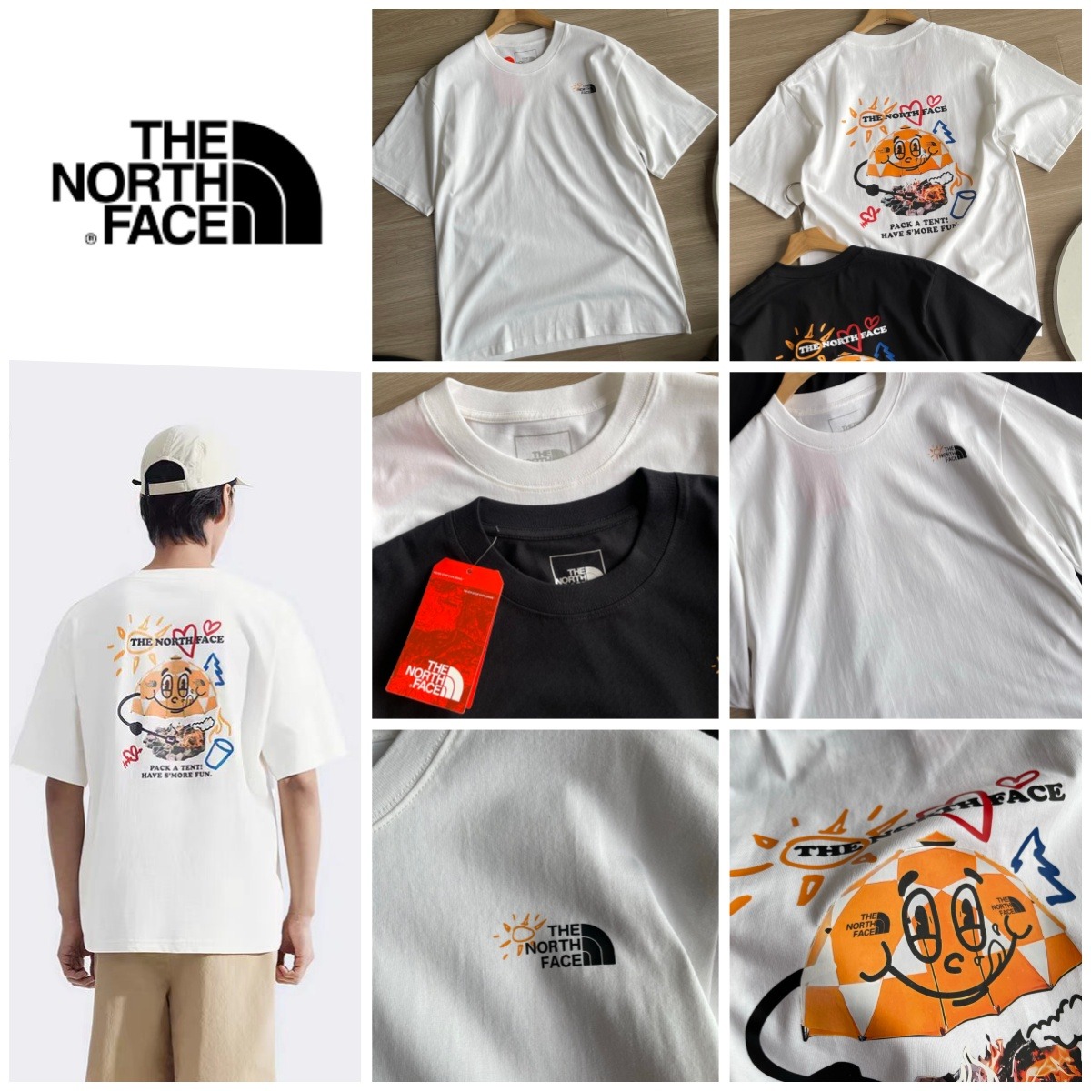 The North Face 後塗鴉式露營印花短袖Tee