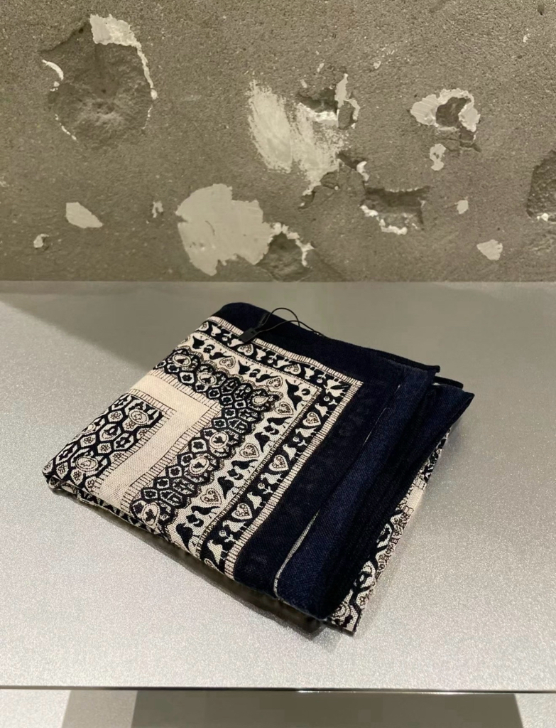 Vintage Patterned Square Scarf #sf06