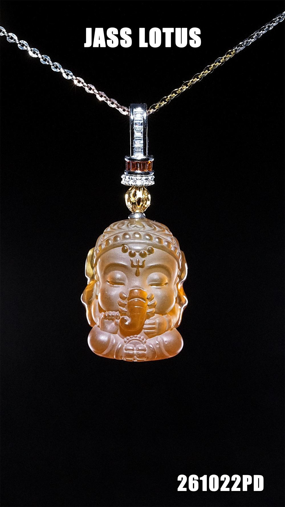 緬甸天然琥珀棕紅珀磨砂招財象神吊墜