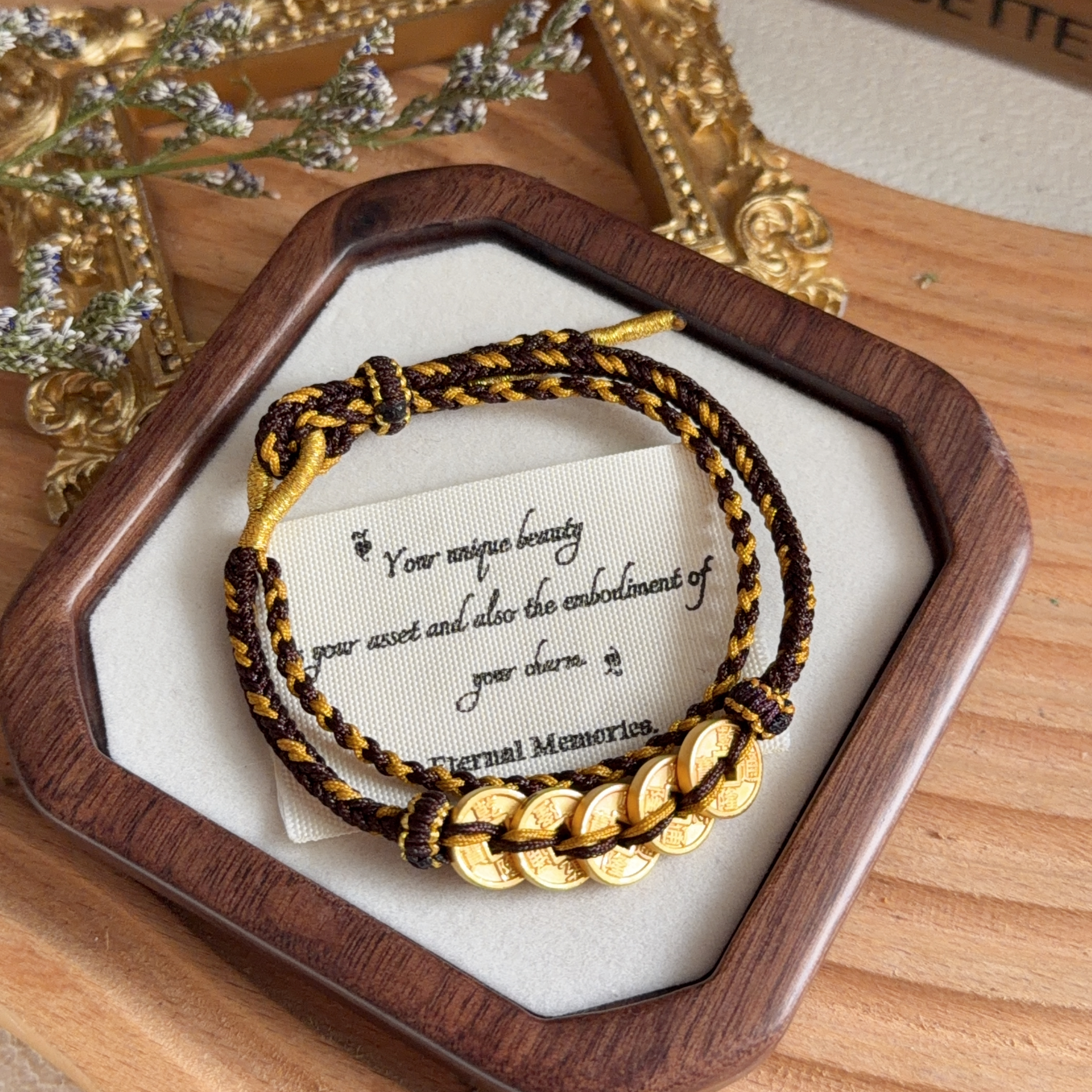 999硬金五帝幣手繩