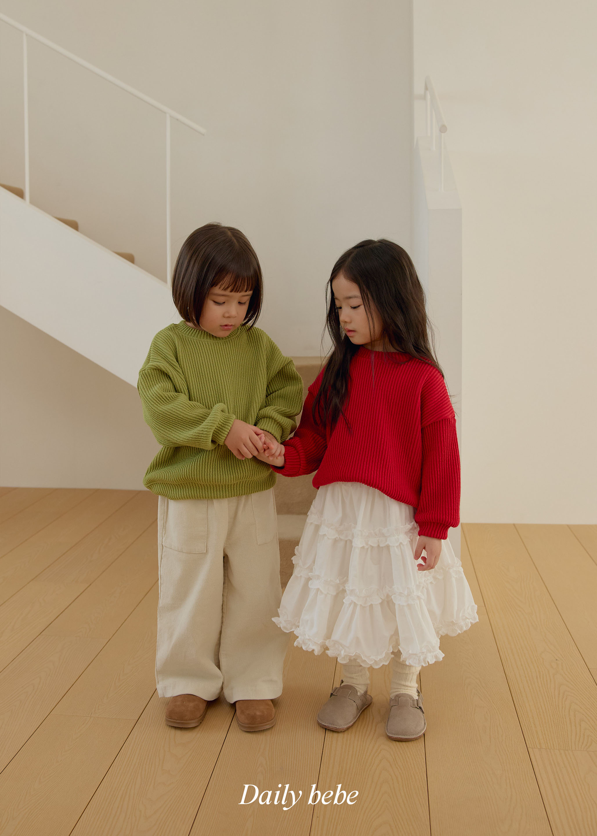 Dailybebe | Chunky Ribbed Sweatshirt