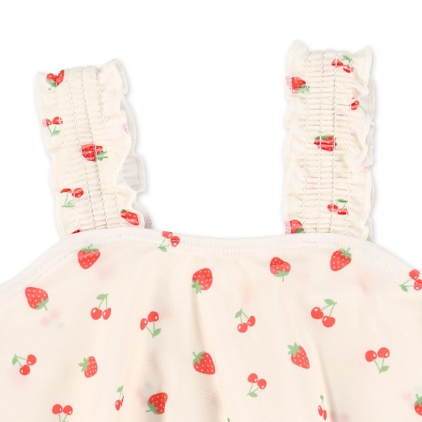 🇯🇵預訂 日本直送🇯🇵兩色格紋草莓櫻桃滿印分體泳衣