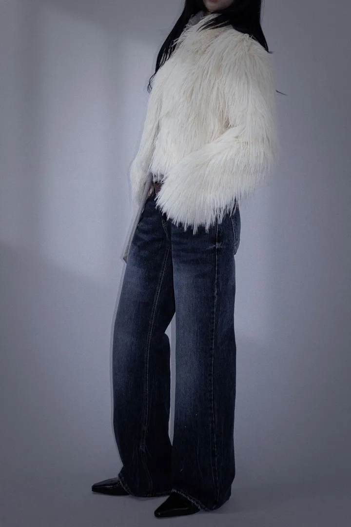 Low-Rise Washed Denim