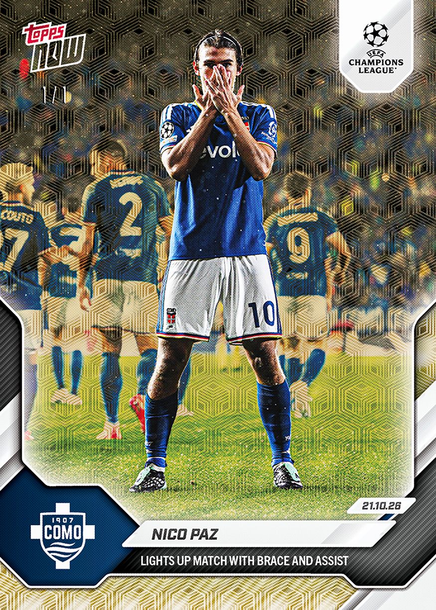 Nico Paz - 2026-27 UCL Topps NOW® #41 歐聯兩球一助攻【團購】