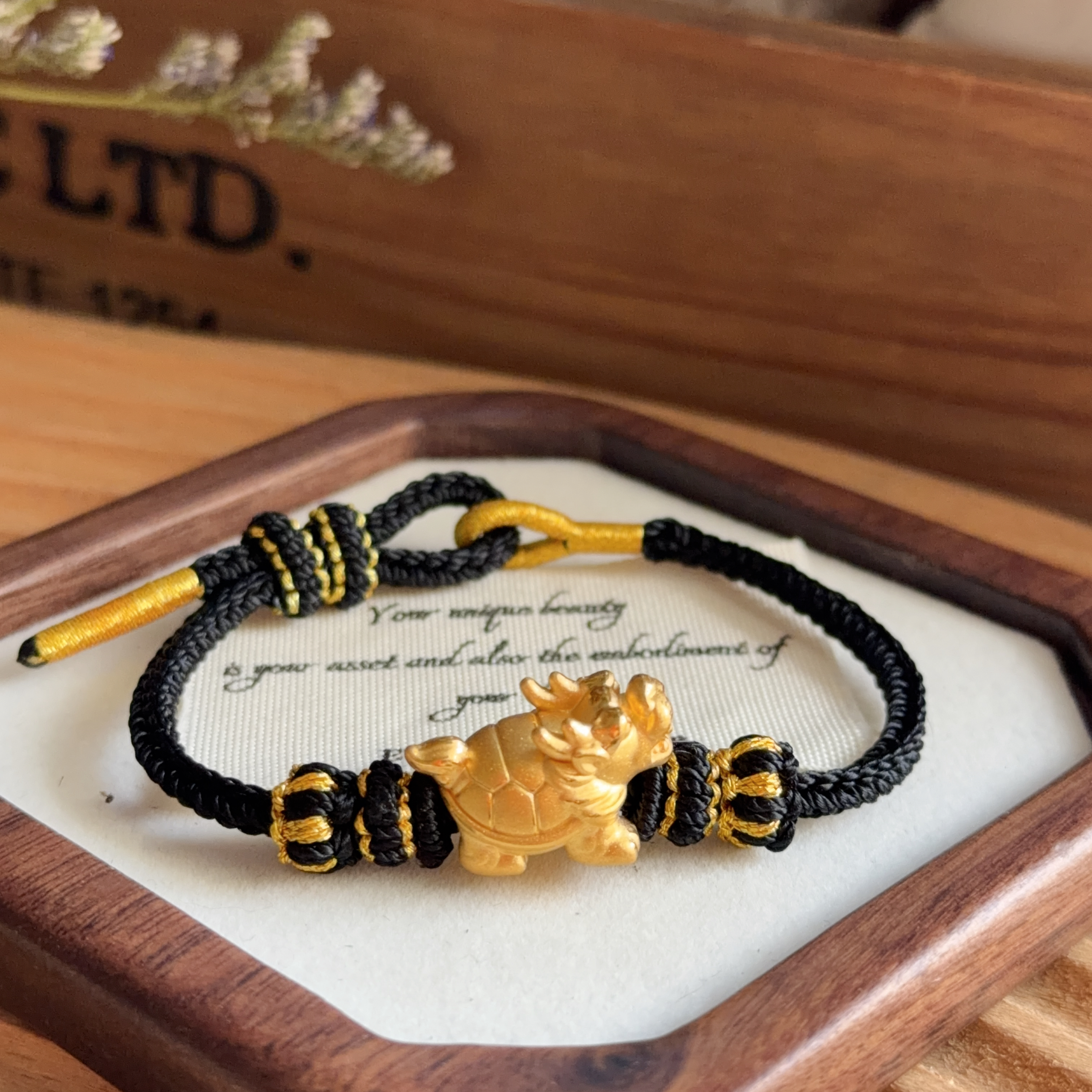 999硬金龍龜襯手绳