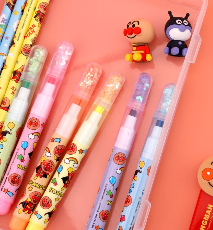 【預訂】韓國直送 麵包超人 Anpanman 螢光筆6 色套裝