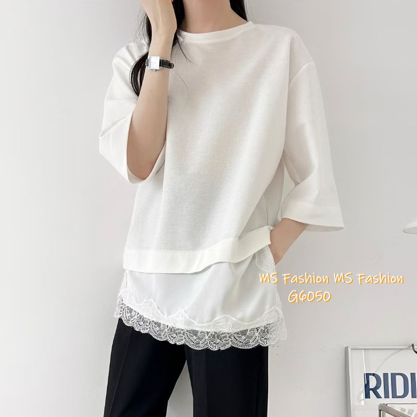 G6050 韓國🇰🇷拼lace腳top