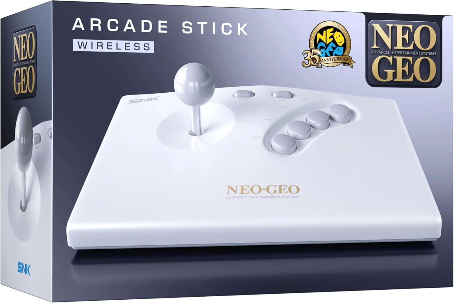 (預訂訂金 $300) (總價 $850) (日版) NEOGEO AES+ 無線大型電玩搖桿 (白色) Wireless Arcade Stick