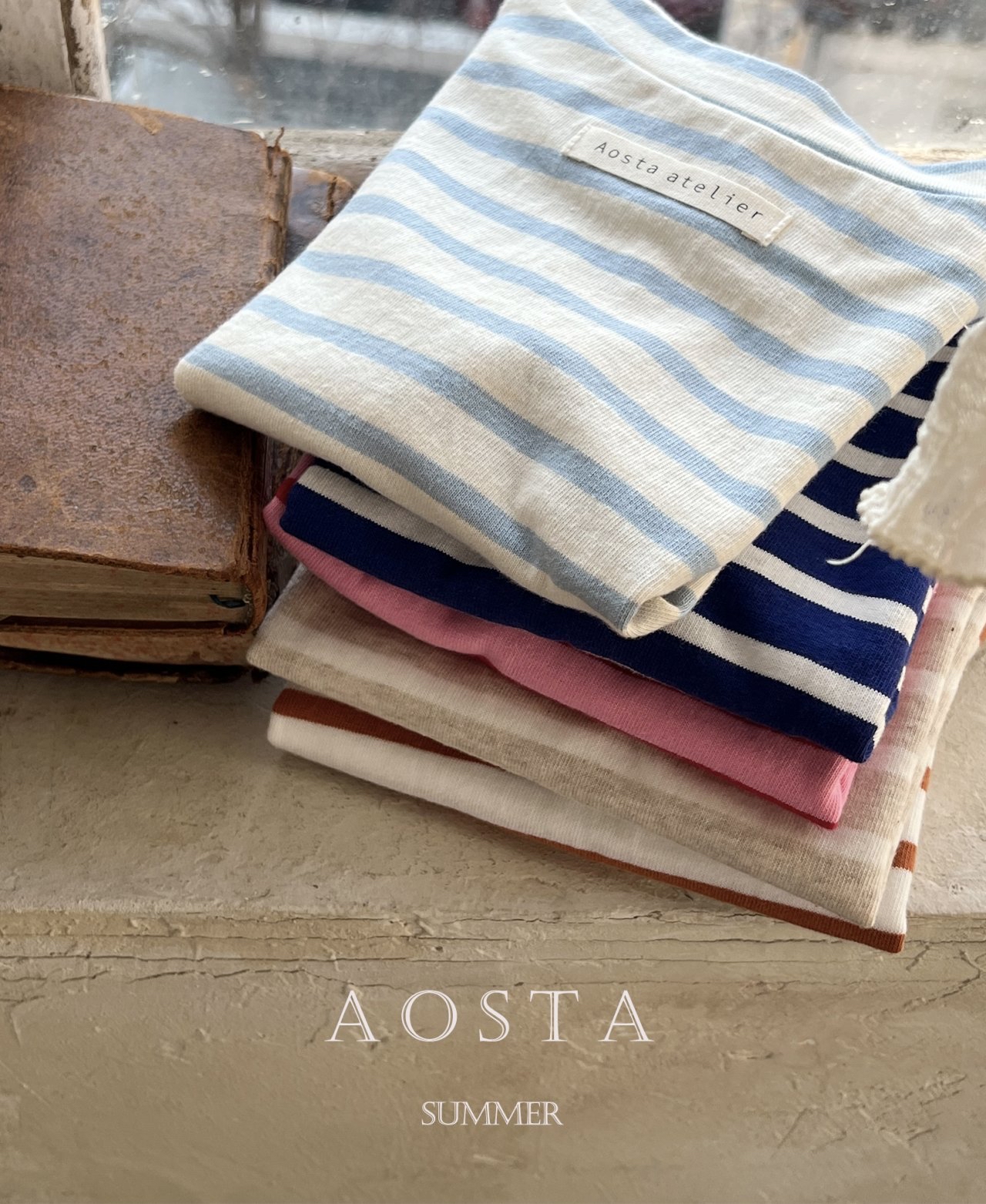 Aosta | stripe T(skyBlue ivory 2XL(100-110)