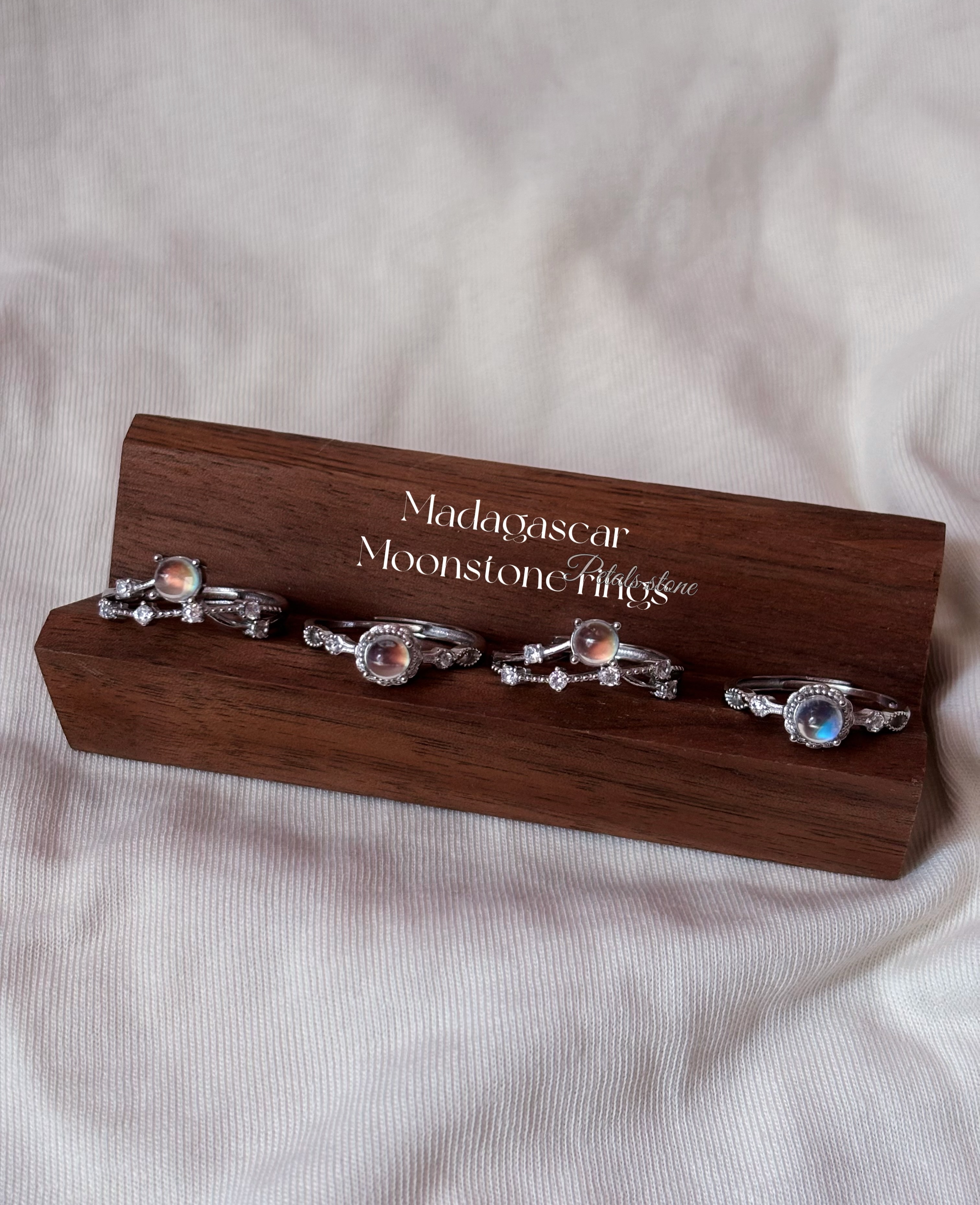 🌙Madagascar Moonstone Ring｜馬島月亮石戒指💍