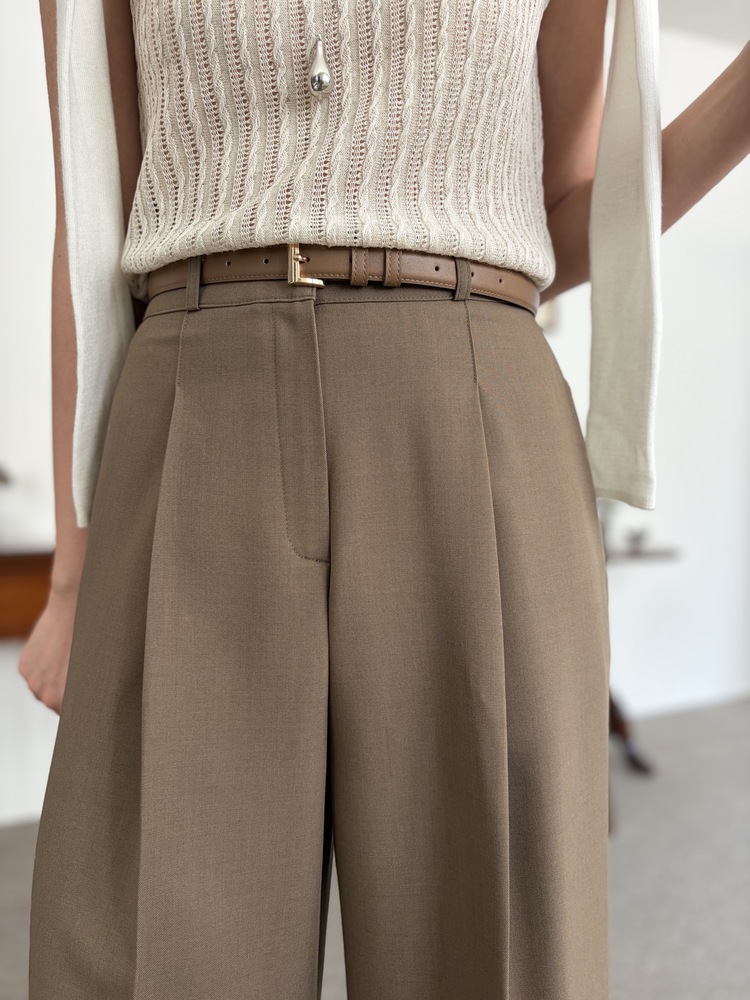 [輕薄!] Summer Timeless Rayon Pants (Brown)