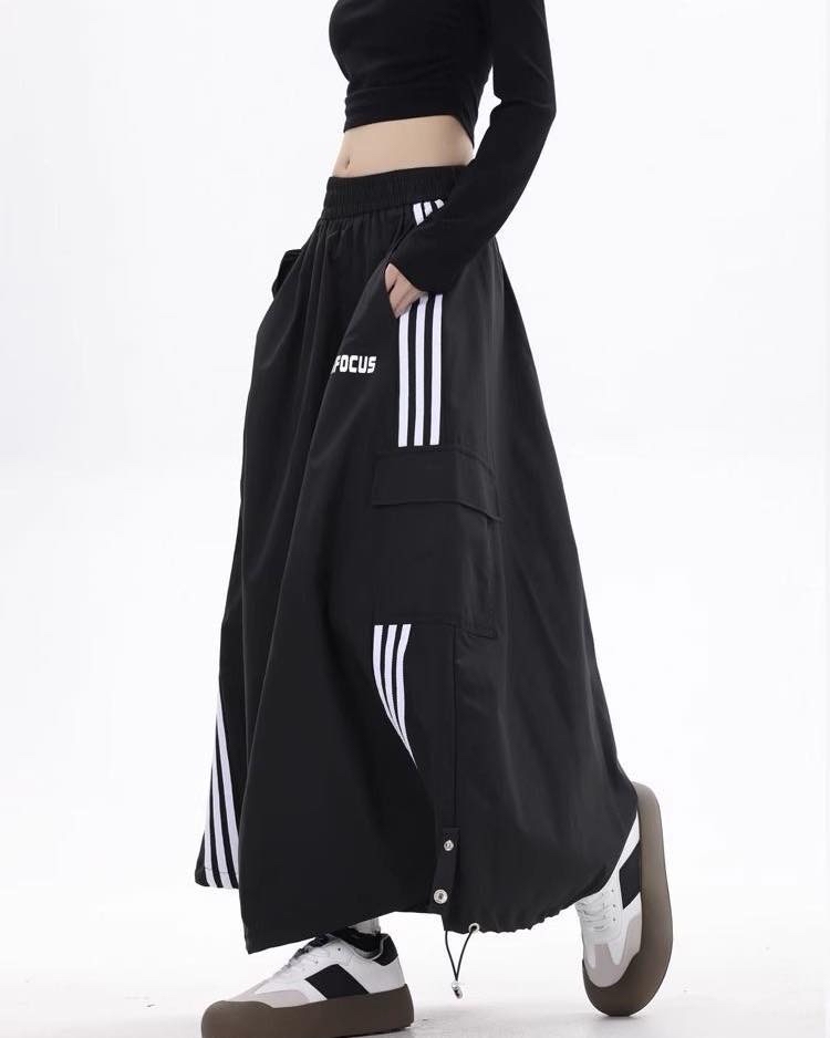 韓系秋款半截長裙 