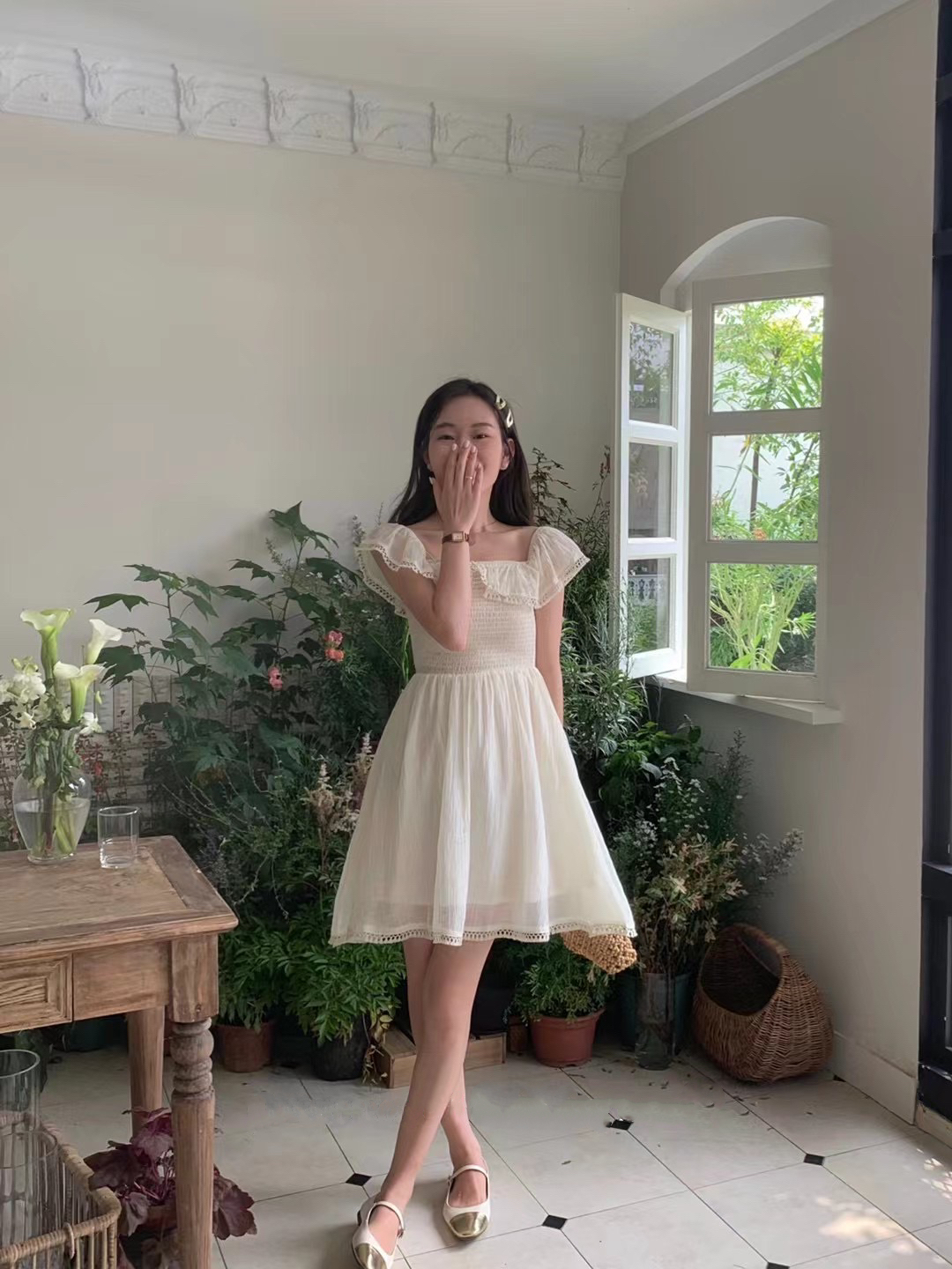 Alice Dress 爱丽丝连身裙🤍🤎上身气质秒🆙🆙🆙 ( 2 colour)