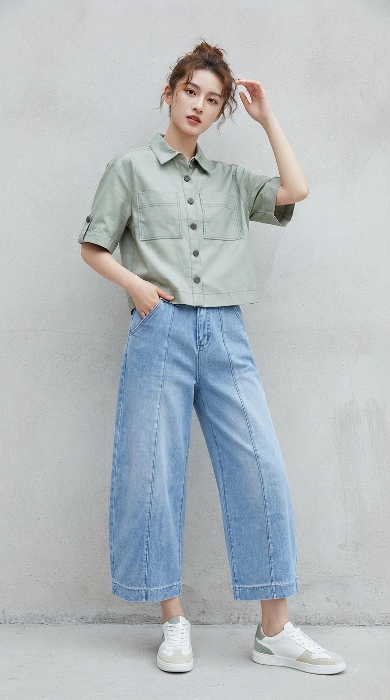 2174BP Sienna Panelled Wide-Leg Jeans
