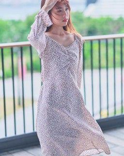 KR 氣質碎花連身裙 KR4197