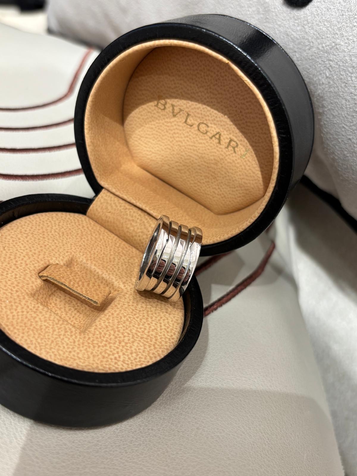 Bvlgari 18K White Gold B.Zero Three-Brand Ring 100%Authentic, 98%New ✅Box
