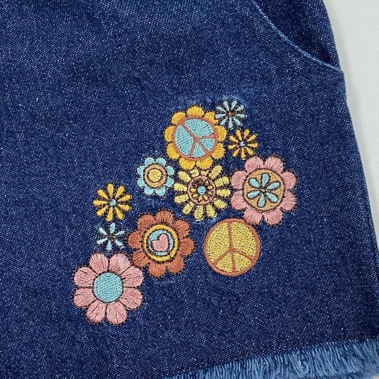 🇯🇵限時預訂 日本直送🇯🇵nayun兩色花卉刺繡牛仔短褲