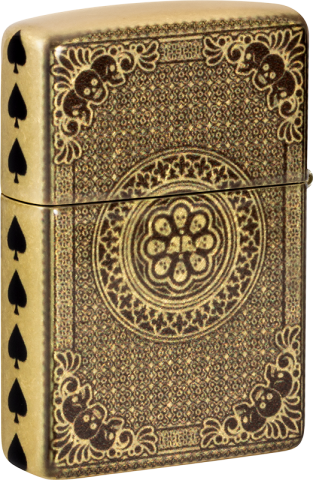 美國製造 | Zippo指定經銷商 Zippo 49477 翻舊銅傳統打火機 – 經典紋理金色 (壓印葉紋)Tumbled Brass Heritage Lighter – Classic Textured Amber Finish