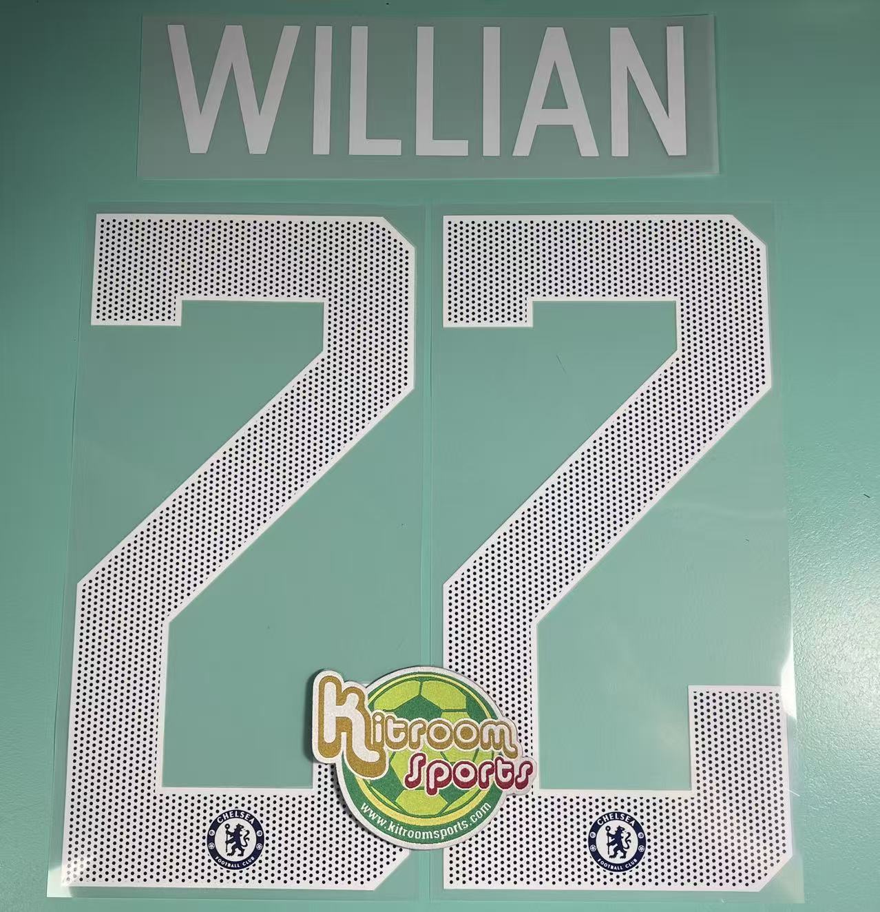 2017-19 Chelsea Home UCL Nameset #22 WILLIAN