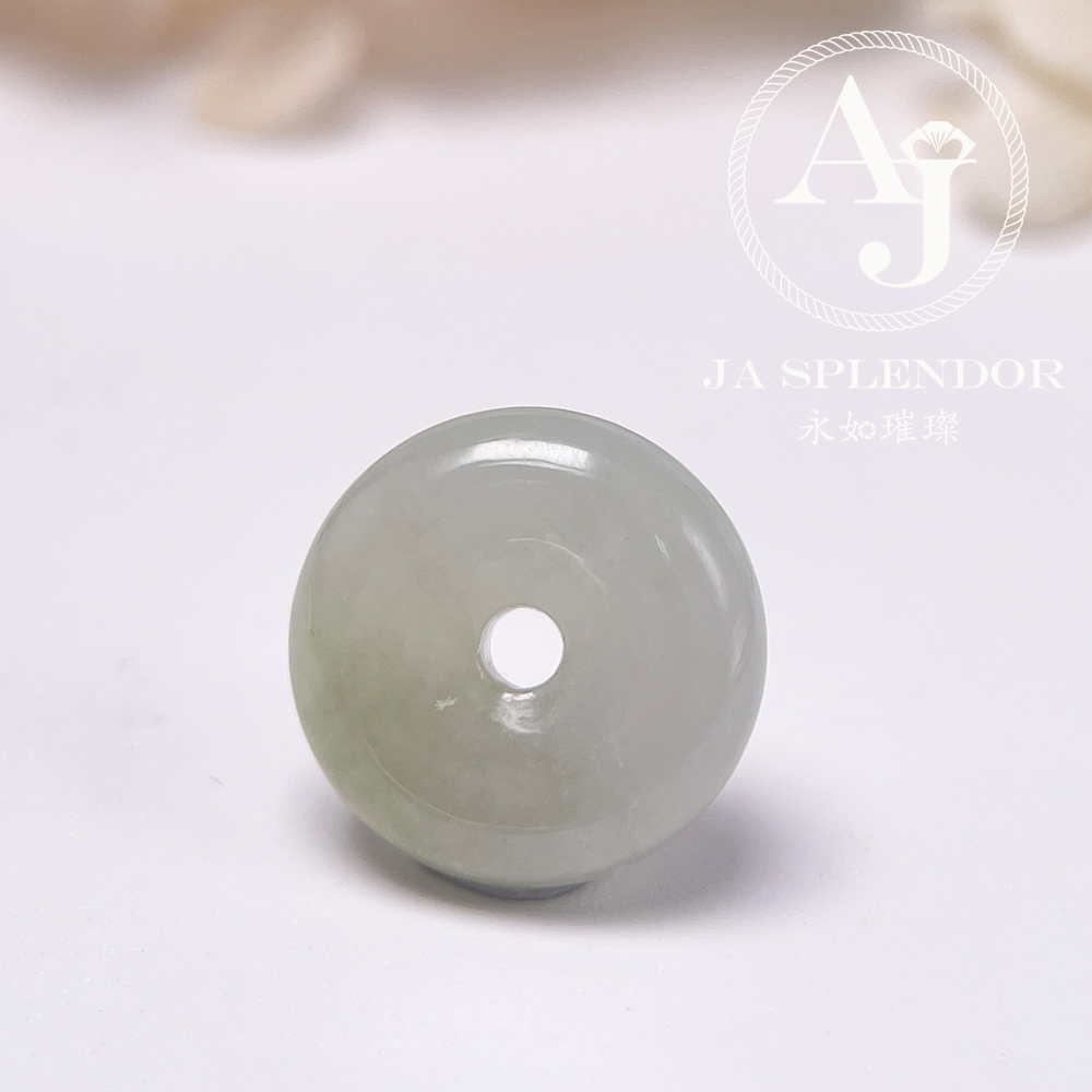 JN-479 天然翡翠A玉 冰潤雪梨黃小平安扣