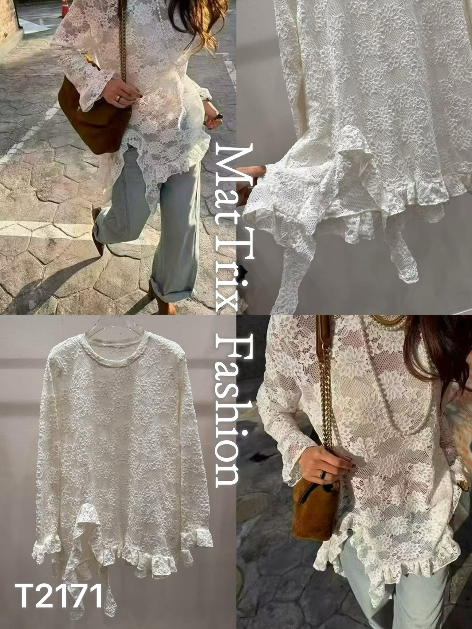 T2171通花ruffle Top 原價 $299