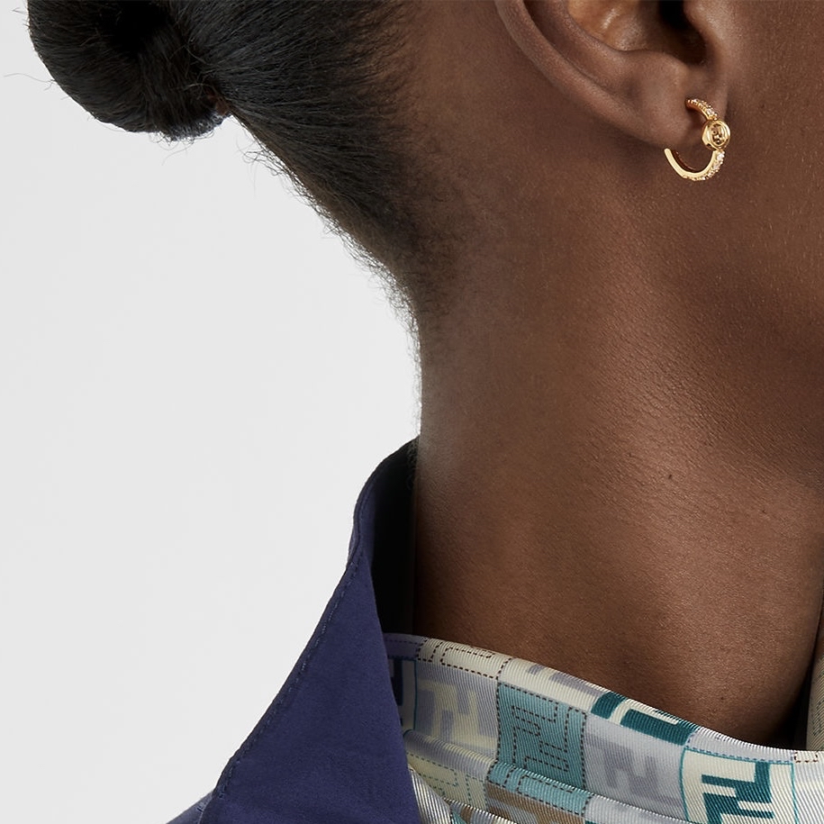 限時優惠😍新款🆕訂貨📮Fendi EverRound 閃石耳圈