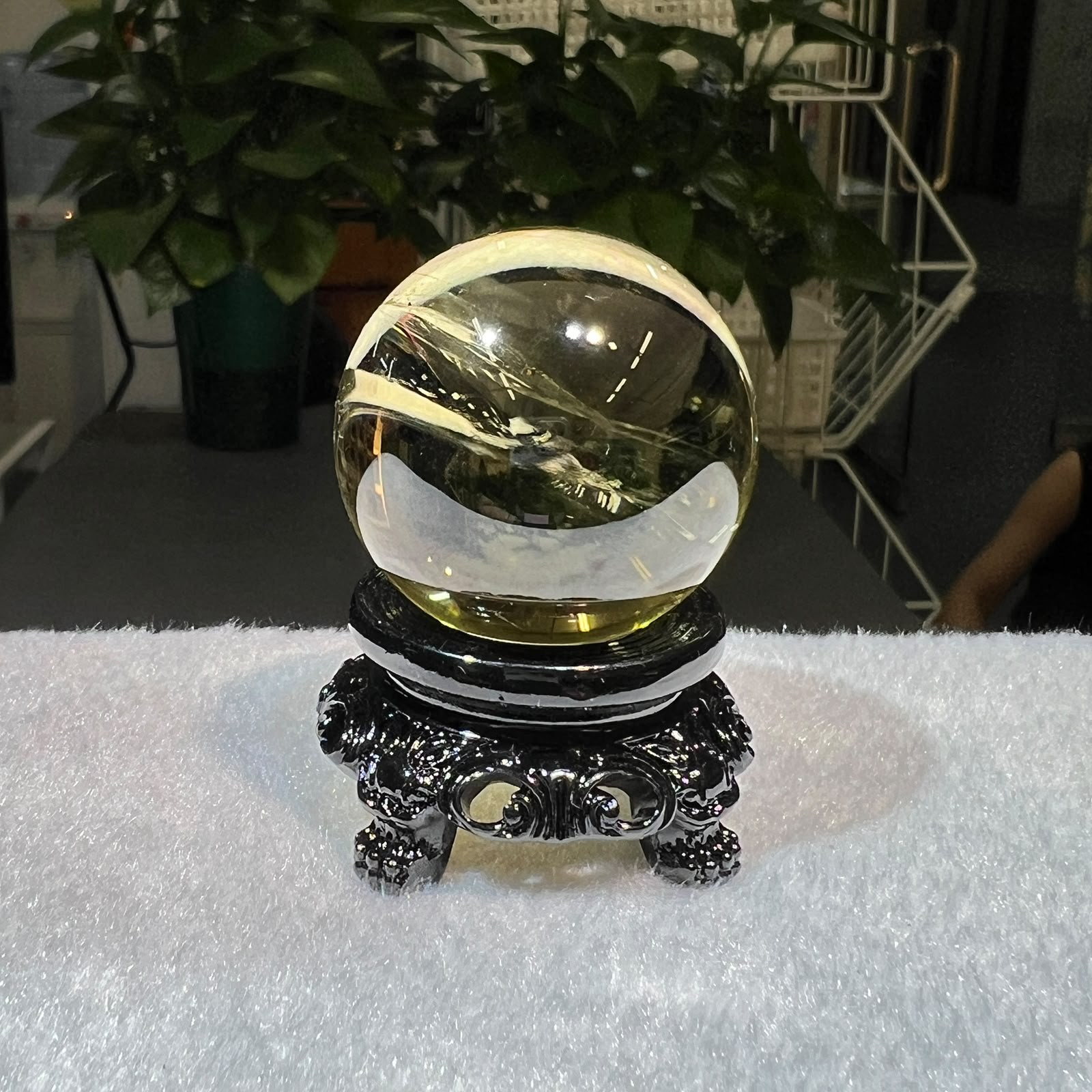 黃水晶球 3.7cm+/- (不連座)#CA0068