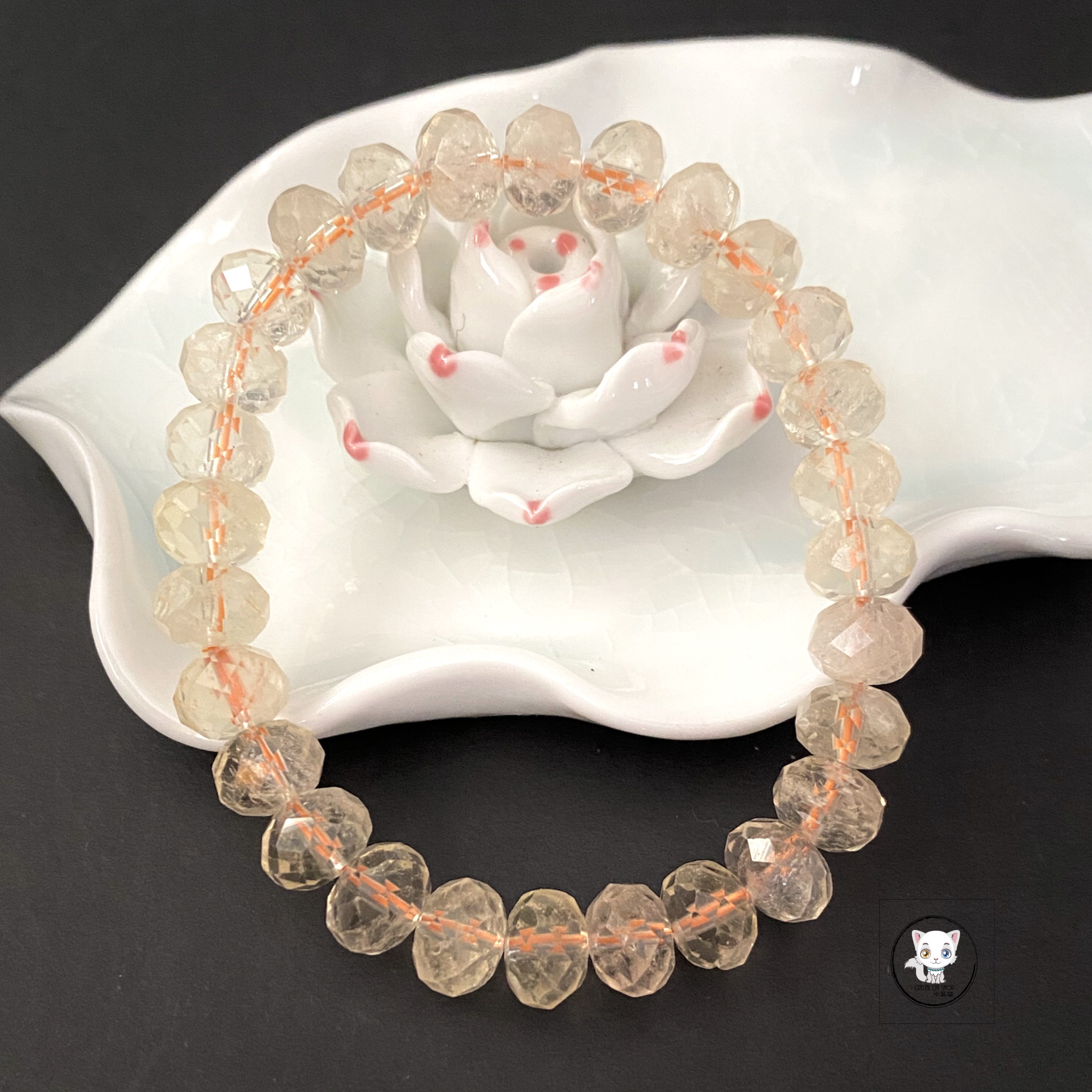 黃水晶切面手鏈 9mm