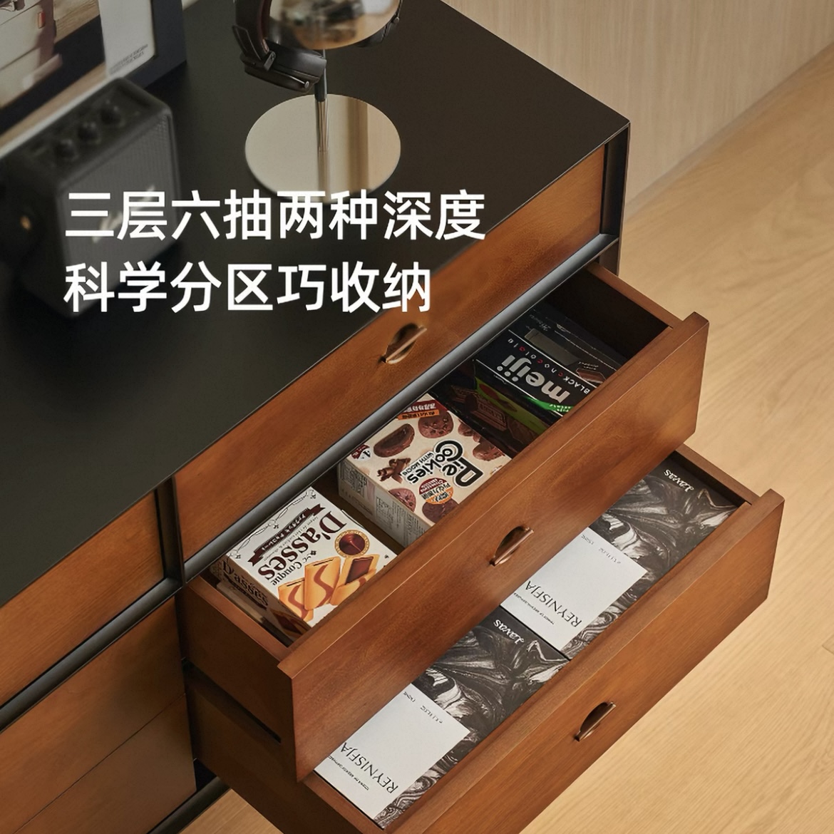 Kena可納/井然實木六斗櫃中古客廳餐邊收納儲物靠牆臥室床尾置物 Lockers