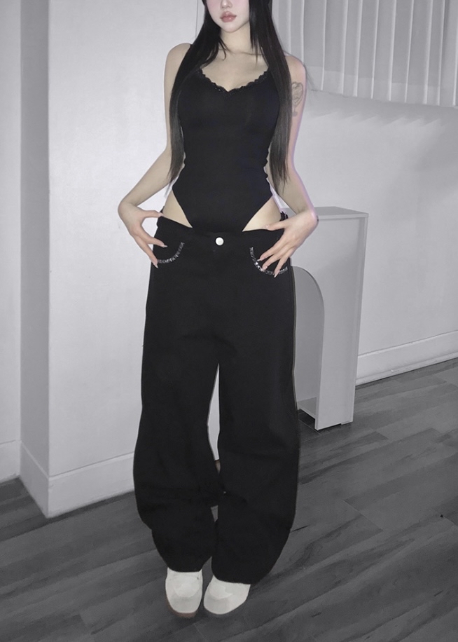 Slim Fit Lace Trim Bodysuit