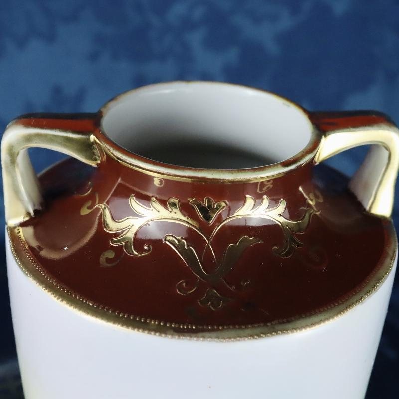Pre-1950s Noritake Hand Painted Made in Japan Landscape Scenery and Swan Vase  (MT1683) 