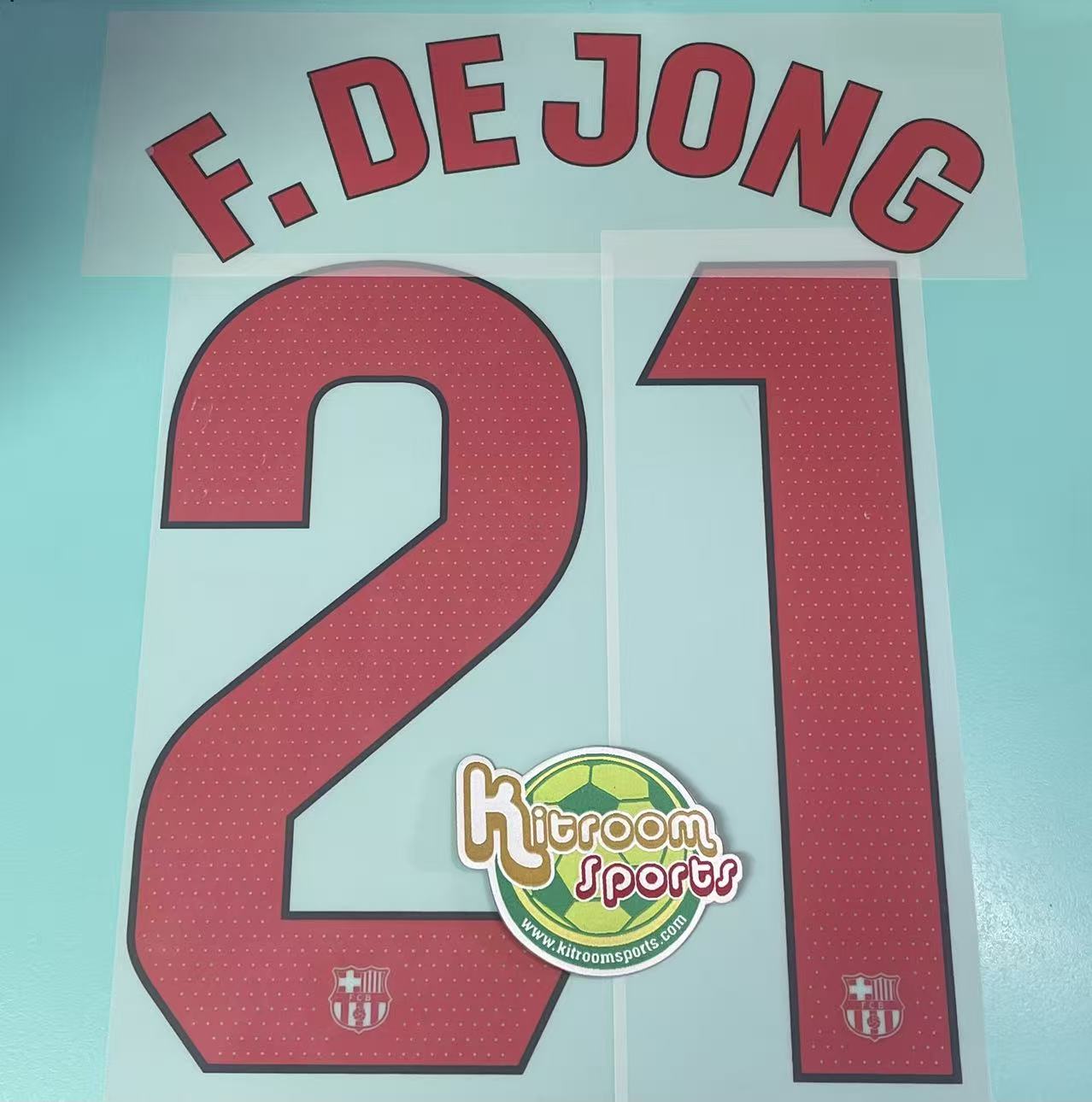 2024-25 Barcelona Away Nameset #21 F. DE JONG