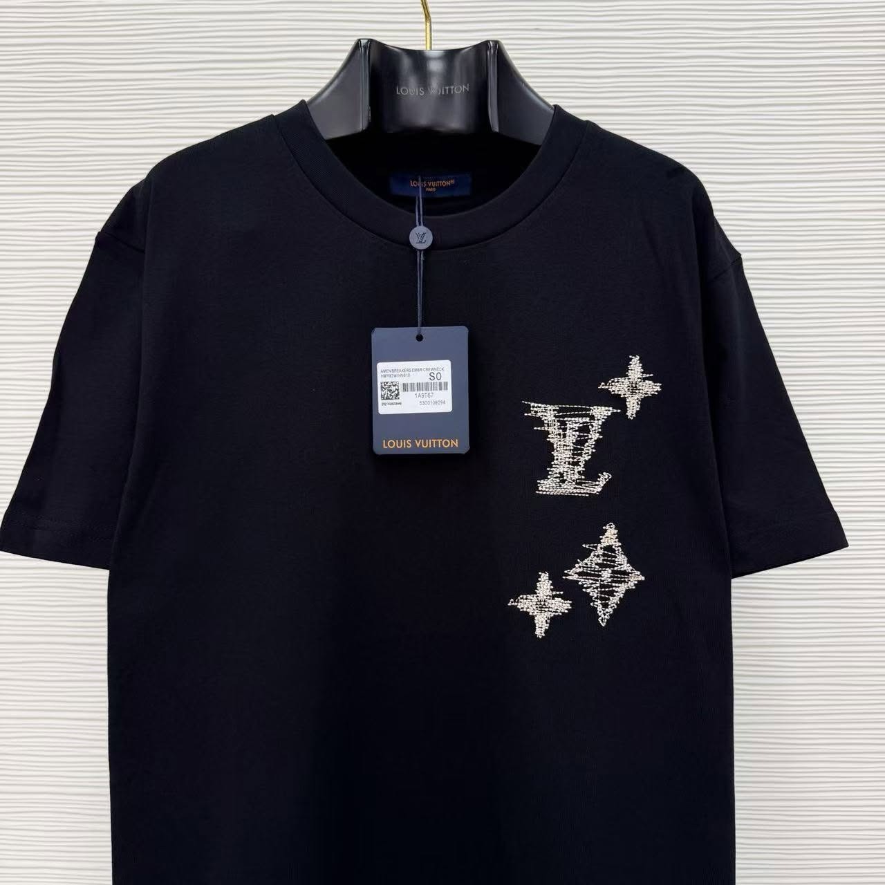 【原單】LV Embroidered Signature Short-Sleeved T-Shirt 刺繡簽名短袖Tee
