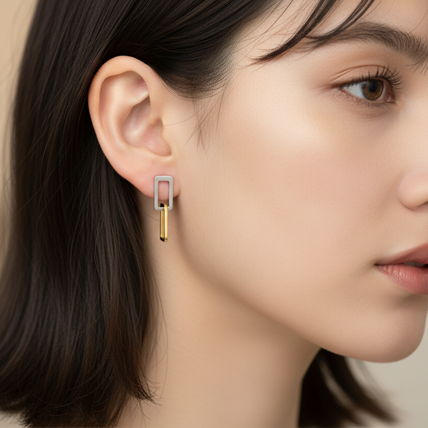 Boccia Titanium 05106-02 鈦金屬 / 鍍金耳環