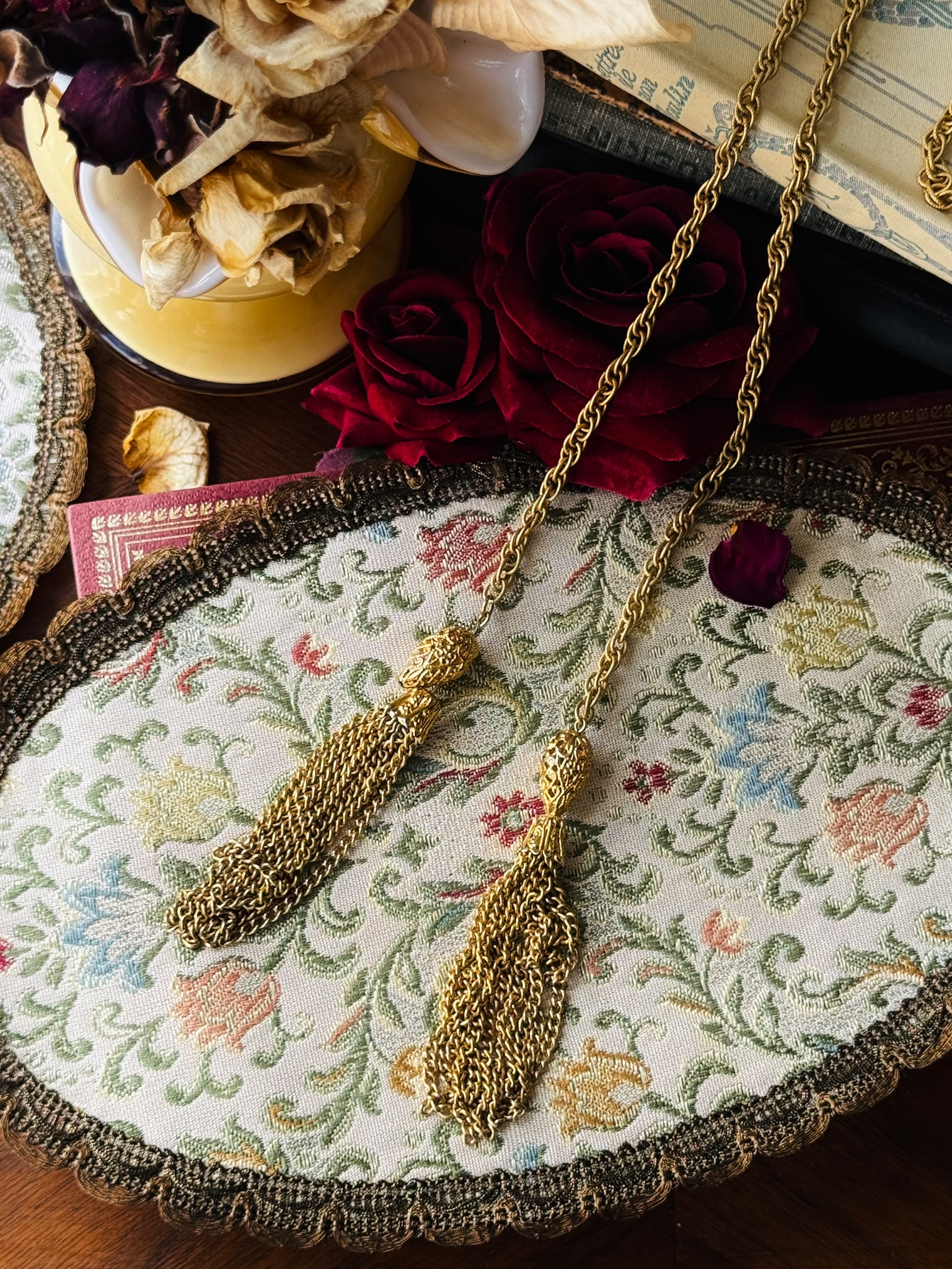 Vintage C.a.1960s Tassel Chain - Lariat Necklace or Waist Chain(MT2630)