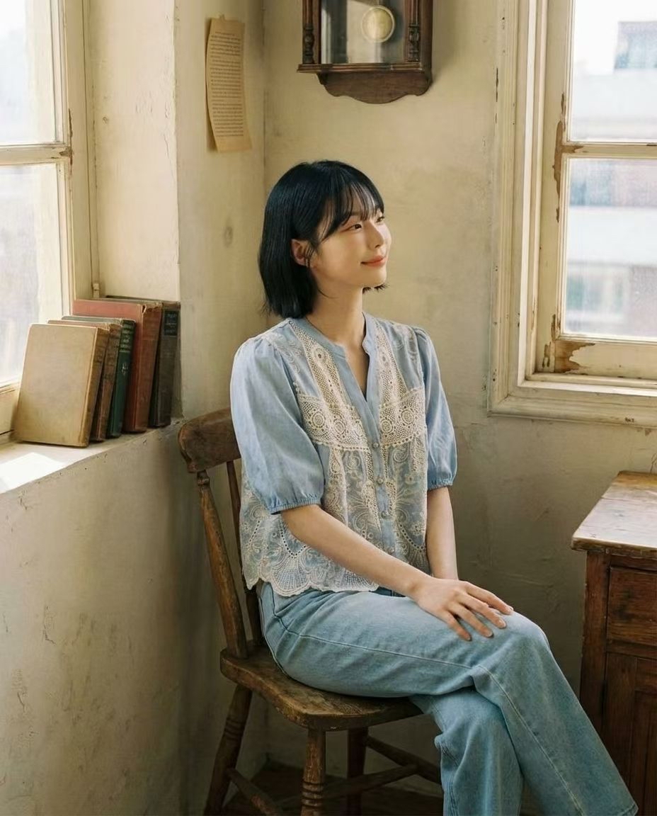 Vintage 通花上衣