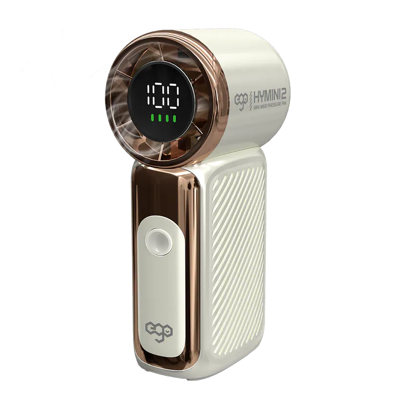[原裝行貨一年保養] EGO HyMini2 極迷你風扇 8小時長氣 / 2.4萬轉風壓 / LED顯示 / 超迷你體積 - 奶油金 | 黑鈦 | 白銀