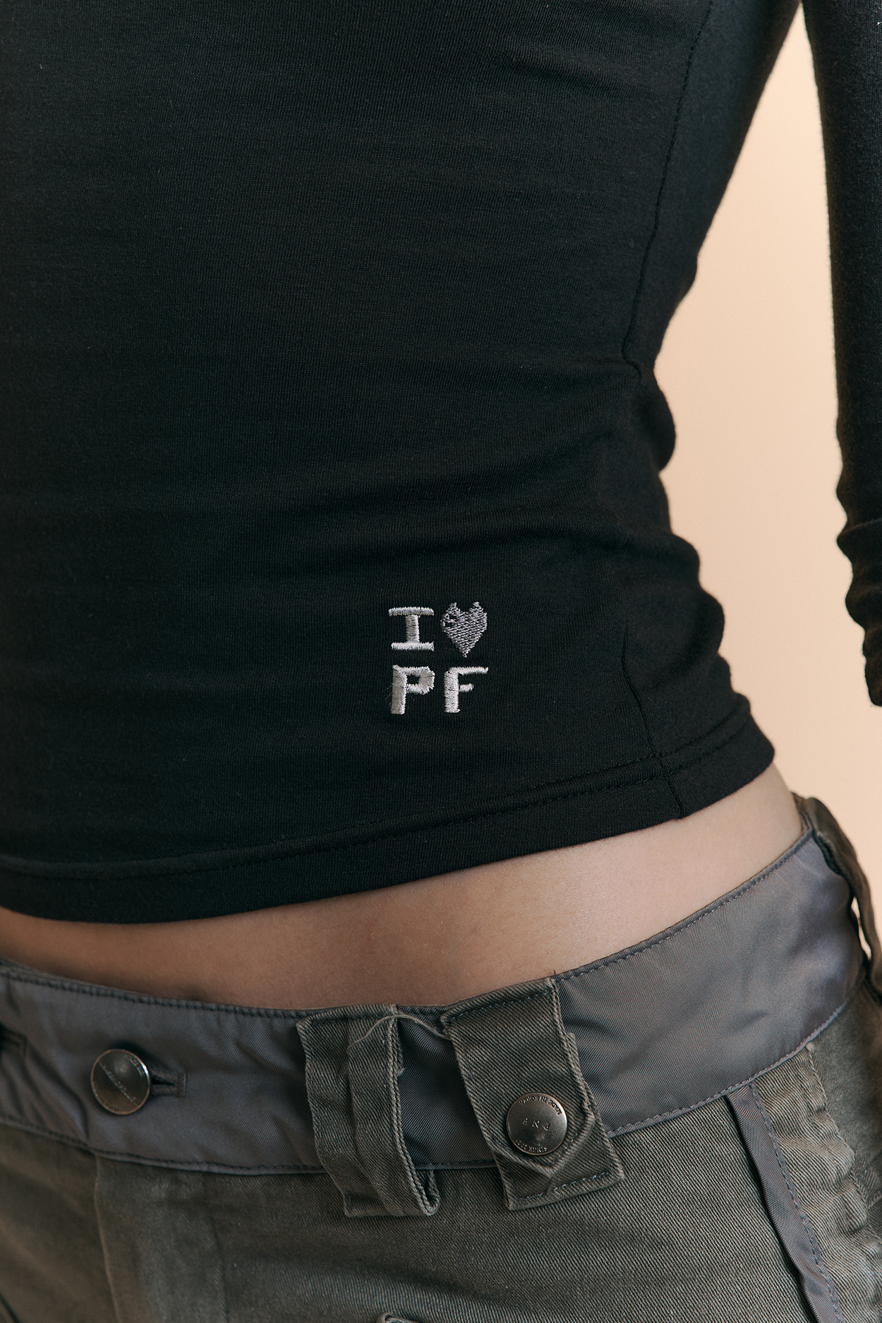 pleaseNOFOLLOW - Zed Off-Shoulder Long Sleeve Top (Black)