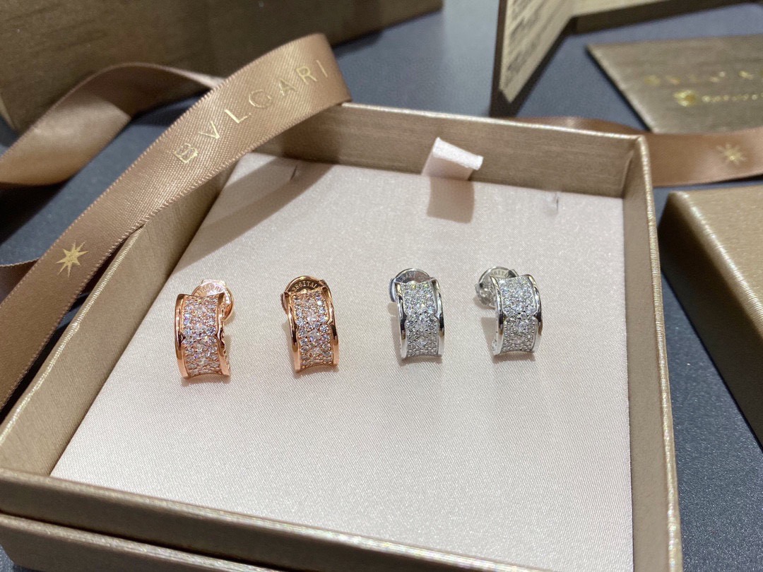 【原單】BVLGARI  滿鑽小蠻腰耳環 - 禮盒裝