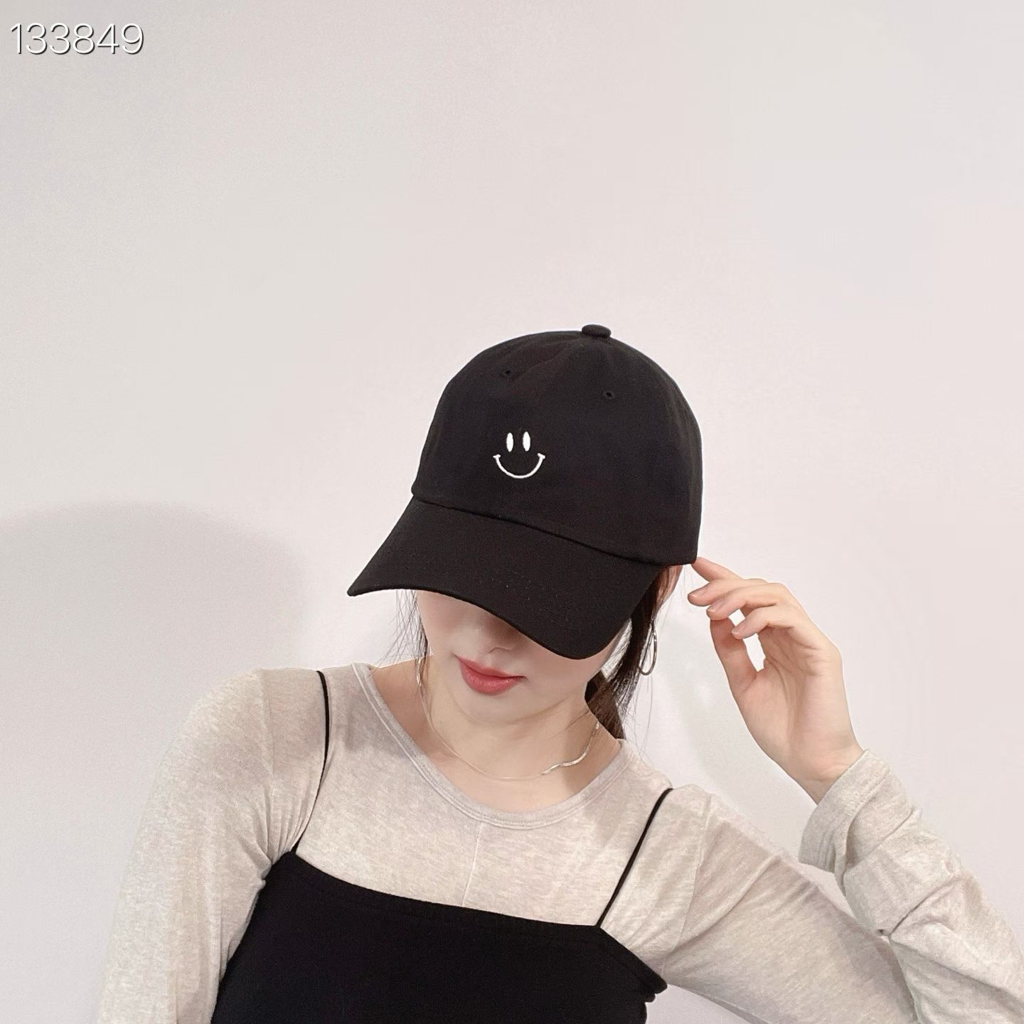 LY7 刺繡笑臉棒球帽