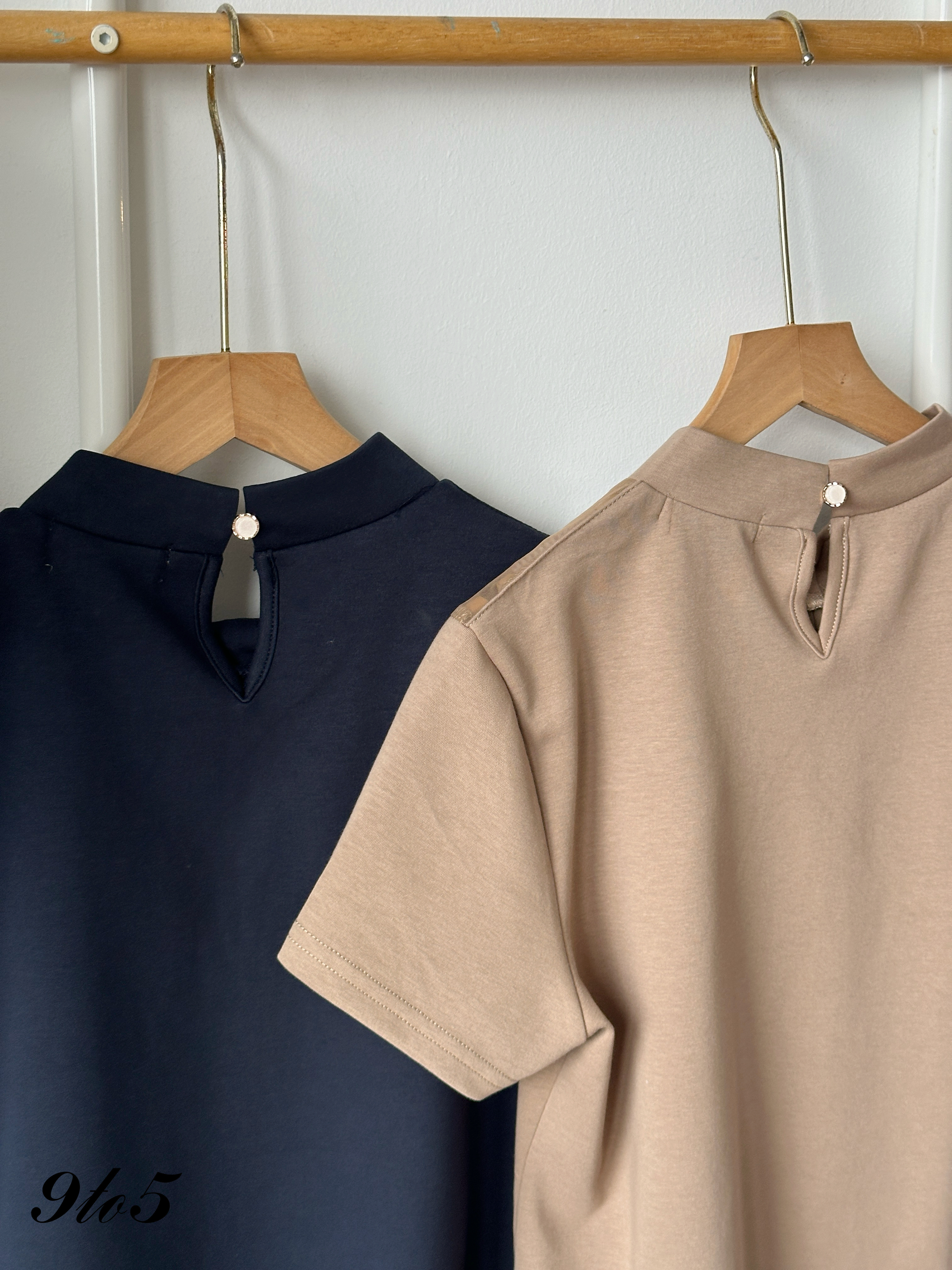 T4341 Mock Neck Ruched Top - 3 Colors 