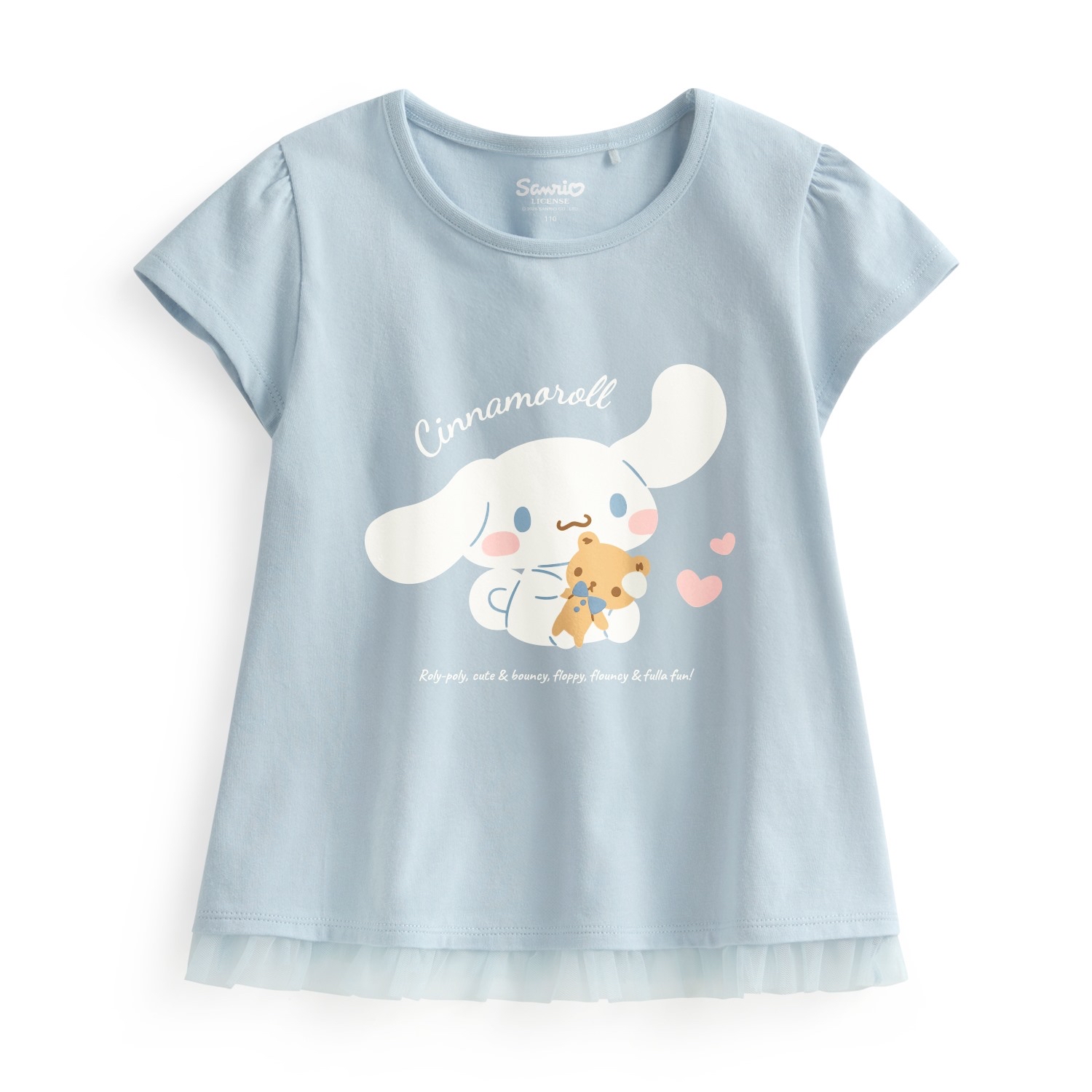 💚預訂 台灣直送💚玉桂狗印花網紗拼接純棉短袖T恤