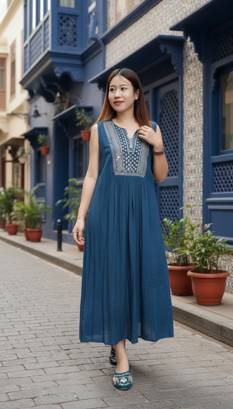2583 Blue Bling Bling Sleeveless OP