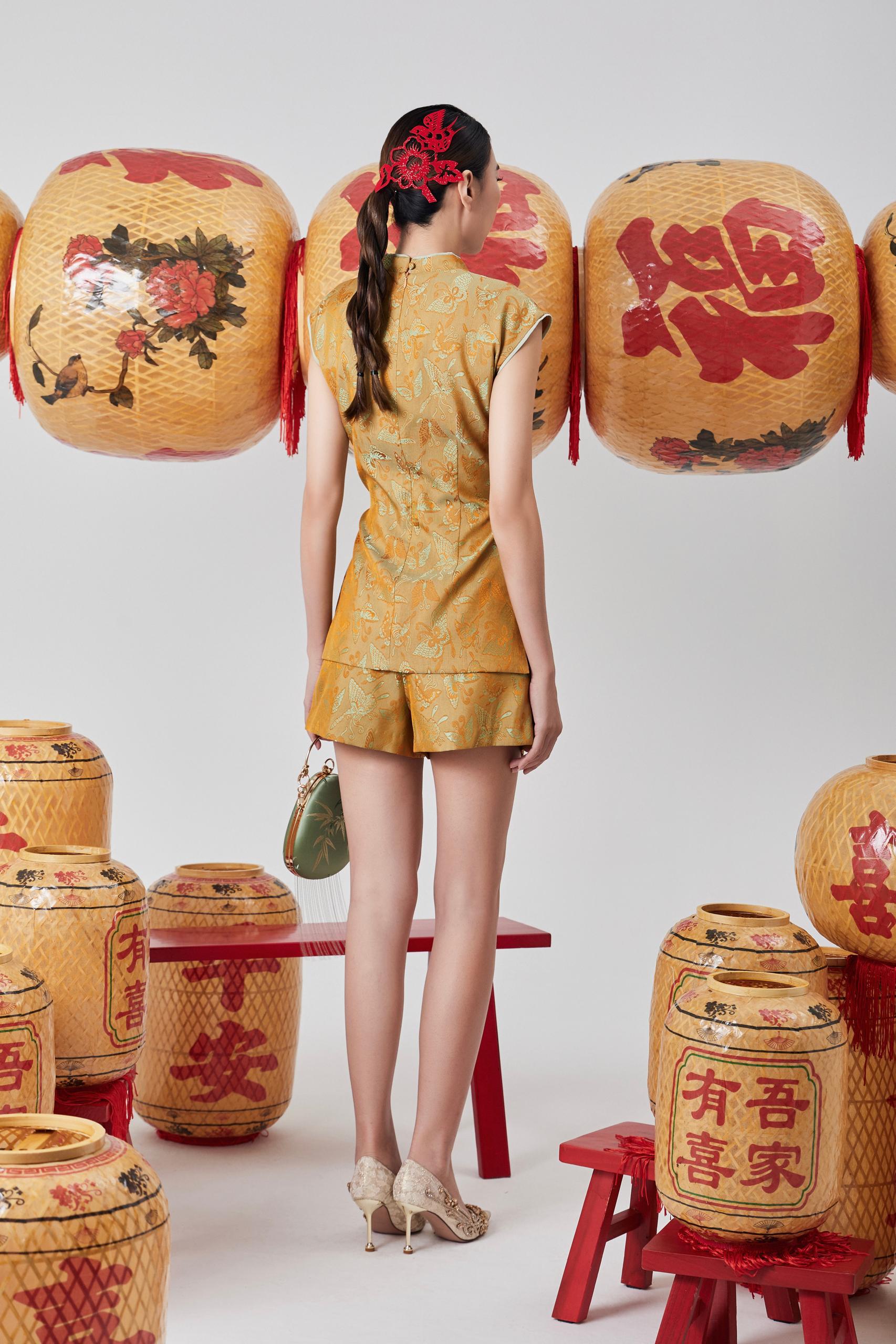 独家出袖旗袍上衣 2619