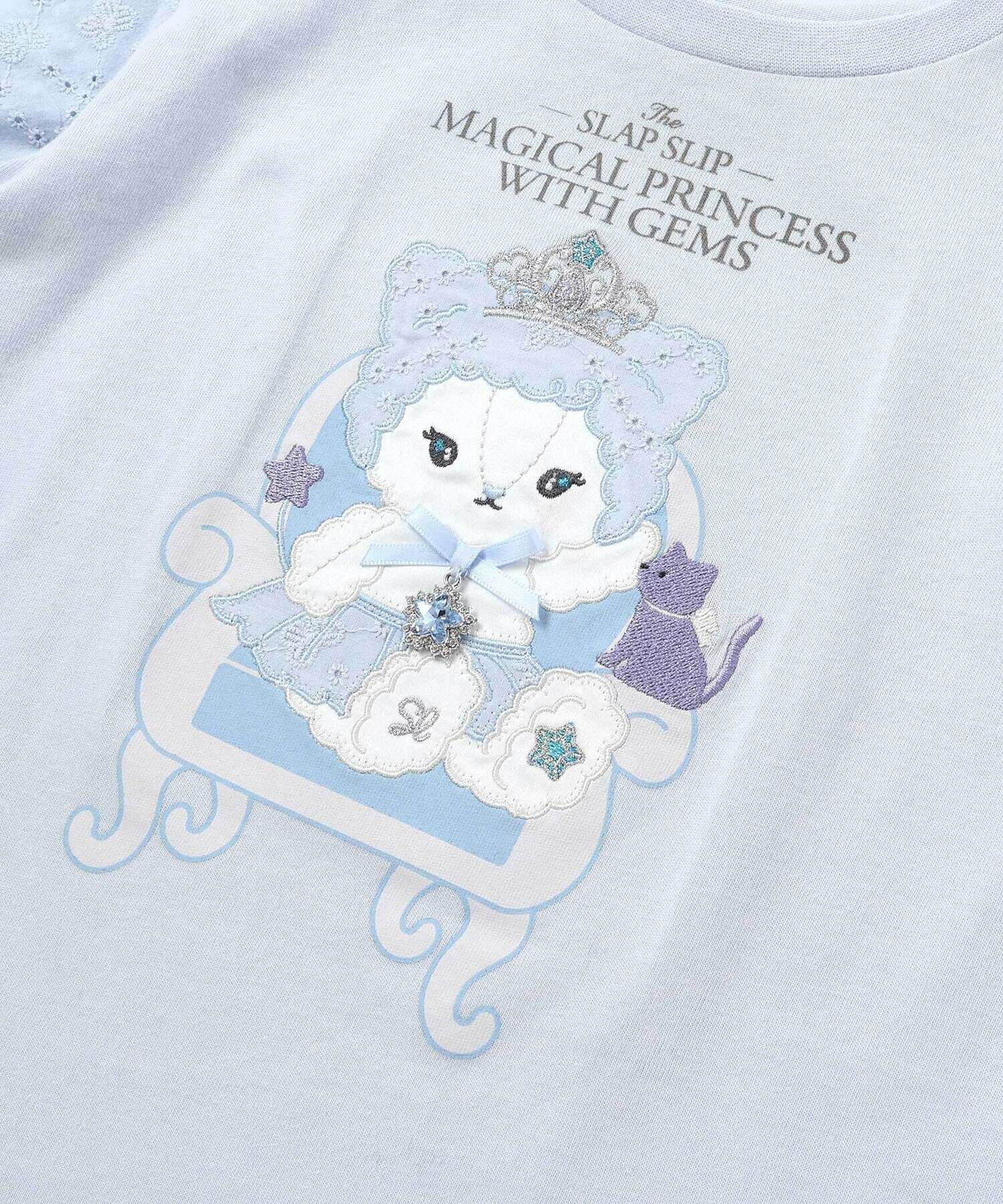 🆕【⭐訂購⭐】🇯🇵日本直送 🌀刺繡貓咪公主 蕾絲泡泡袖上衣［3款選］🌀 [ELFA-0002] [260630]