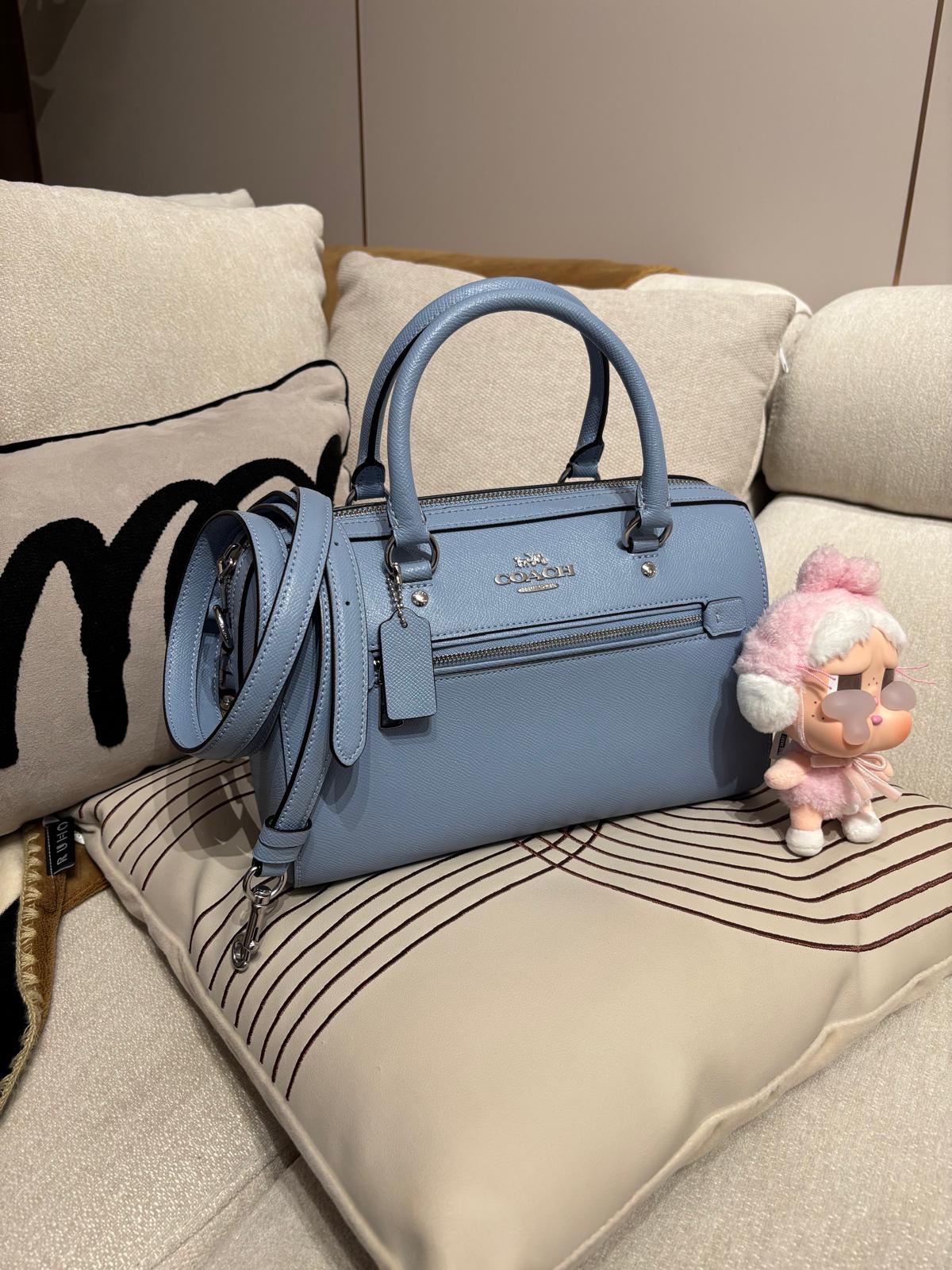 全新 Coach Boston 2Way bag light blue 100%Authentic, Brand New ✅Dust bag