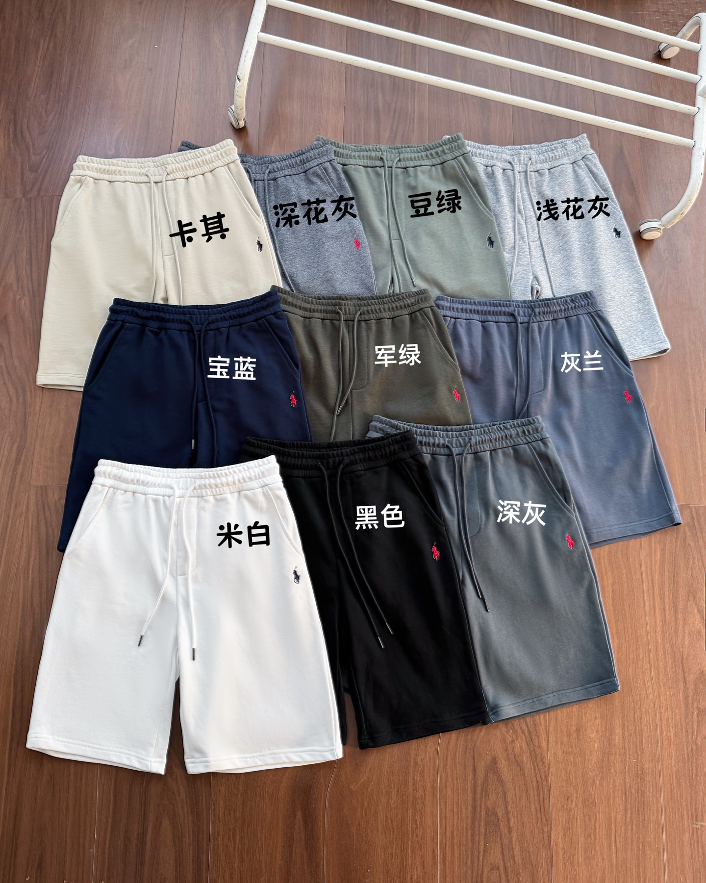 $168條。R/alph L/auren (RL) 夏季專櫃款純棉刺繡短褲