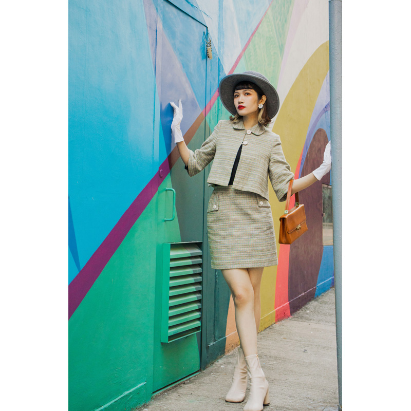 (Last XL) The Teenybopper Twin Set - Cape Jacket (FM143)